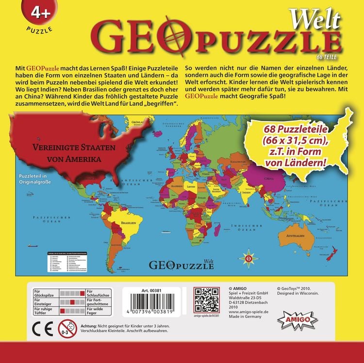 Produktbild: Geo Puzzle - Welt