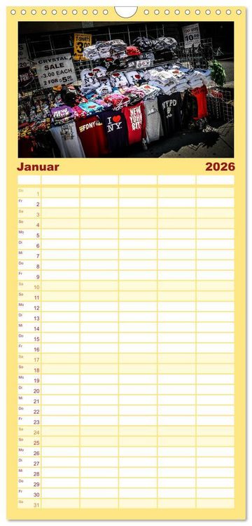 Produktbild: Familienplaner 2026 - New York feeling mit 5 Spalten (Wandkalender, 21 x 45 cm) CALVENDO