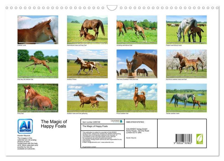 Produktbild: The Magic of Happy Foals (Wall Calendar 2027 DIN A3 landscape), CALVENDO 12 Month Wall Calendar