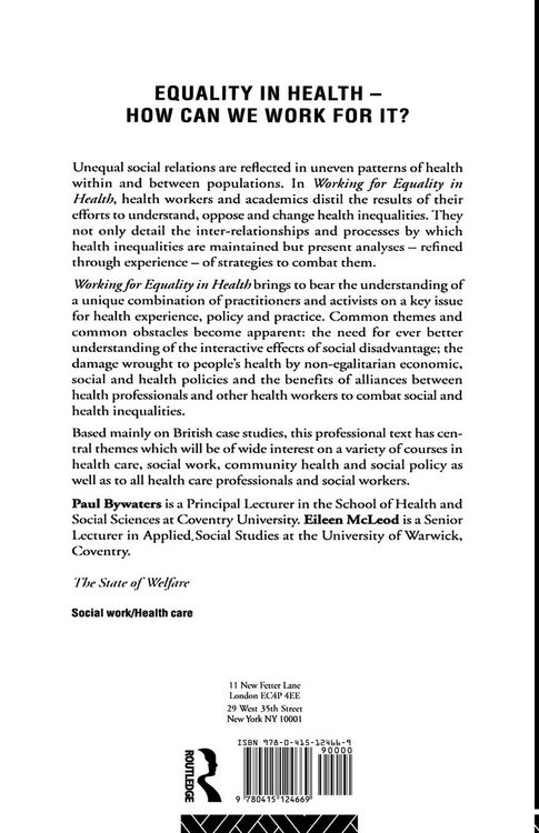 Produktbild: Working for Equality in Health