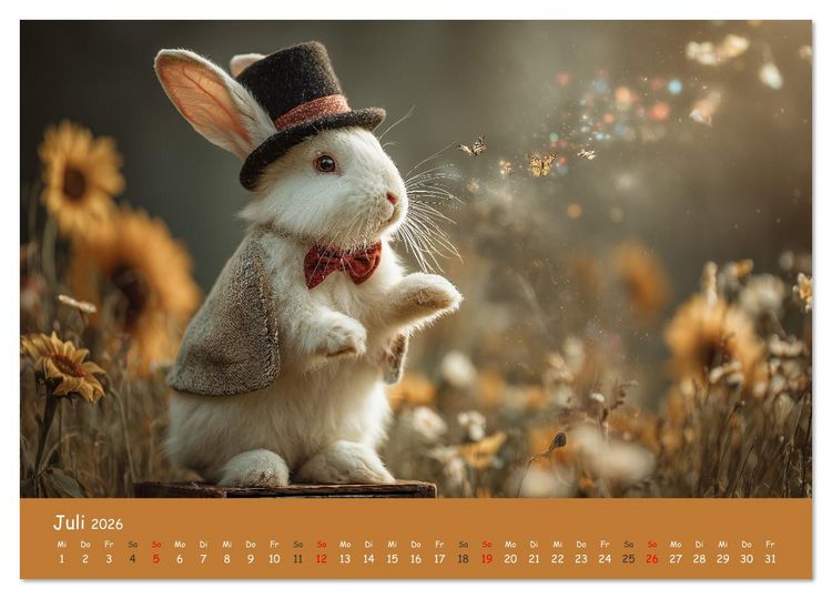Produktbild: Magischer M&auml;rchenwald - Kinderkalender mit Tier-Zauberern (Wandkalender 2026 DIN A4 quer), CALVENDO Monatskalender