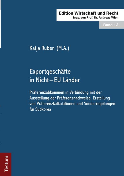 Produktbild: Exportgesch&auml;fte in Nicht - EU L&auml;nder