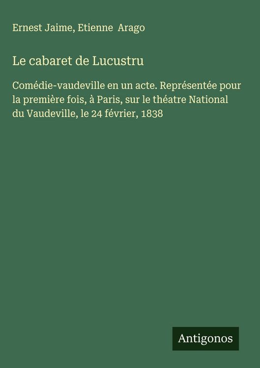 Produktbild: Le cabaret de Lucustru