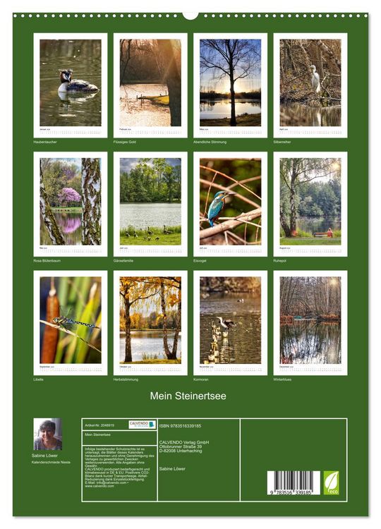 Produktbild: Mein Steinertsee (hochwertiger Premium Wandkalender 2026 DIN A2 hoch), Kunstdruck in Hochglanz