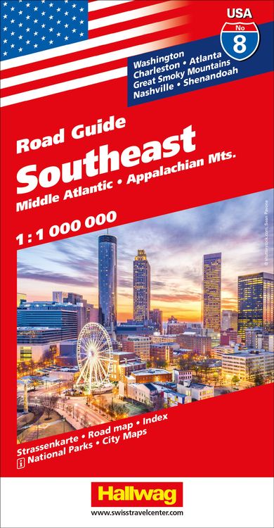 Produktbild: Southeast Middle Atlantic, Appalachian Mts. Nr. 08 USA Road Guide 1:1 Mio.