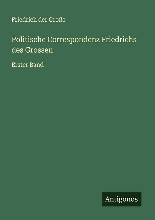 Produktbild: Politische Correspondenz Friedrichs des Grossen
