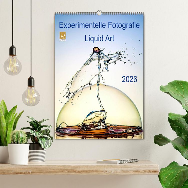 Produktbild: Experimentelle Fotografie Liquid Art (Wandkalender 2026 DIN A2 hoch), CALVENDO Monatskalender
