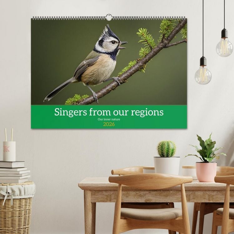 Produktbild: Singers from our regions - Our intimate nature (Wall Calendar 2026 DIN A2 landscape), CALVENDO 12 Month Wall Calendar