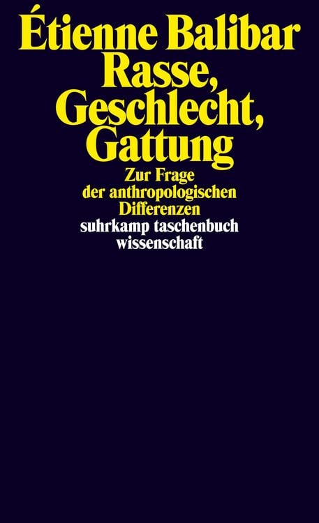 Bild vom Artikel Rasse, Geschlecht, Gattung vom Autor Étienne Balibar