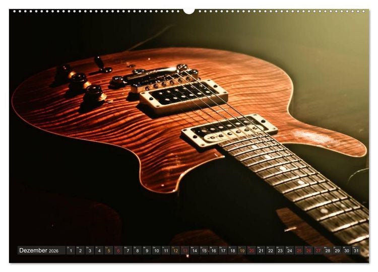 Produktbild: E-Gitarren - einfach cool (Wandkalender 2026 DIN A2 quer), CALVENDO Monatskalender