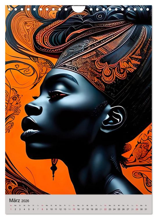 Produktbild: Portraits afrikanischer Frauen (Wandkalender 2026 DIN A4 hoch), CALVENDO Monatskalender