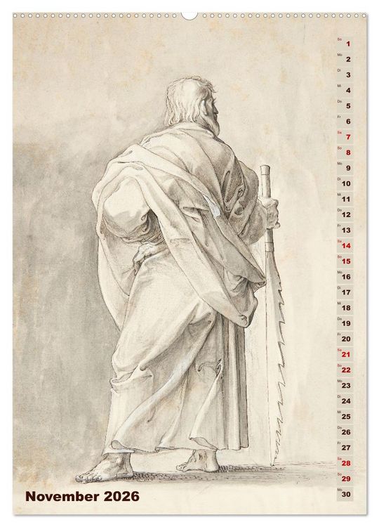 Produktbild: Jesus und die zw&ouml;lf Apostel (hochwertiger Premium Wandkalender 2026 DIN A2 hoch), Kunstdruck in Hochglanz