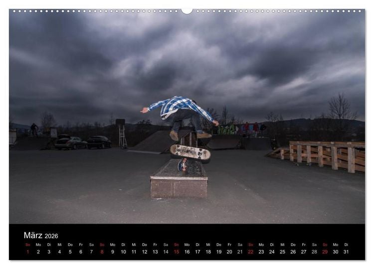 Produktbild: it's SKATEBOARDING (hochwertiger Premium Wandkalender 2026 DIN A2 quer), Kunstdruck in Hochglanz