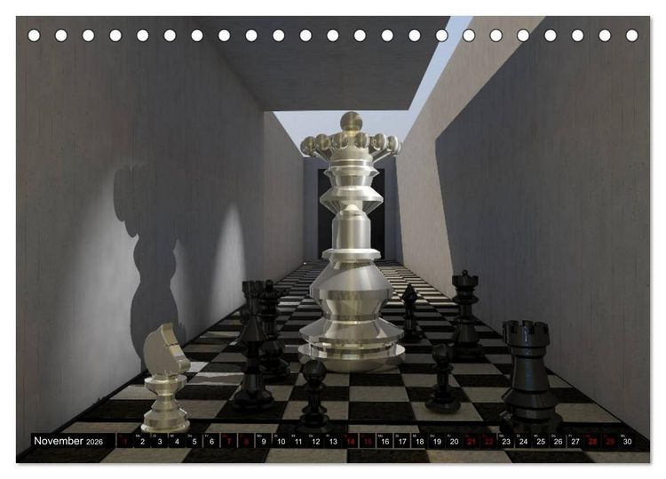 Produktbild: SCHACH - Spiel der K&ouml;nige (Tischkalender 2026 DIN A5 quer), CALVENDO Monatskalender