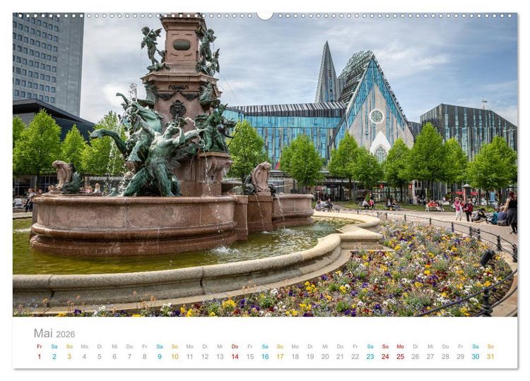 Produktbild: Leipzig - Spaziergang durch Epochen (Wandkalender 2026 DIN A2 quer), CALVENDO Monatskalender