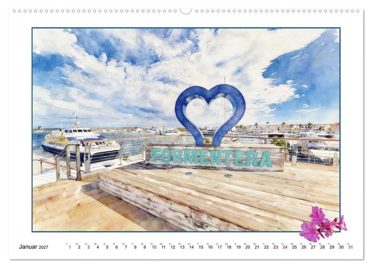 Produktbild: Karibisches Flair auf Formentera (hochwertiger Premium Wandkalender 2027 DIN A2 quer), Kunstdruck in Hochglanz