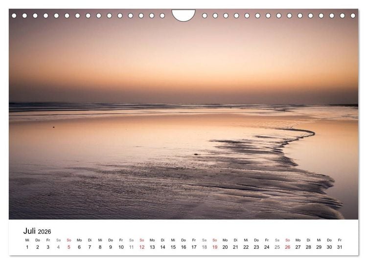Produktbild: K&uuml;sten - Kunst der Meere (Wandkalender 2026 DIN A4 quer), CALVENDO Monatskalender
