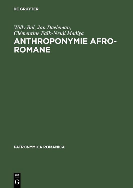 Produktbild: Anthroponymie afro-romane