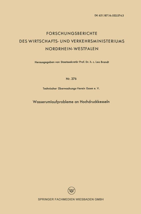 Produktbild: Wasserumlaufprobleme an Hochdruckkesseln