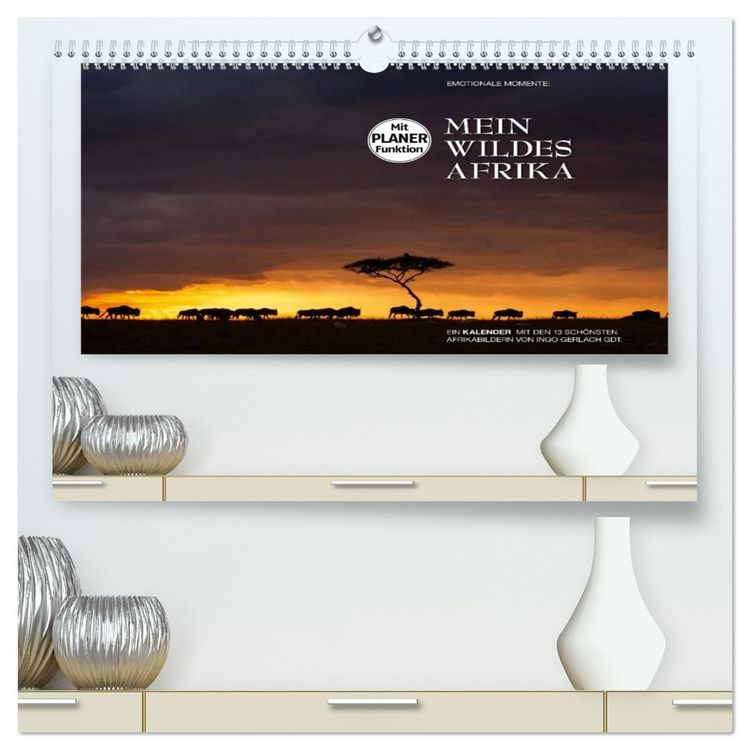 Produktbild: Emotionale Momente: Mein wildes Afrika (hochwertiger Premium Wandkalender 2026 DIN A2 quer), Kunstdruck in Hochglanz