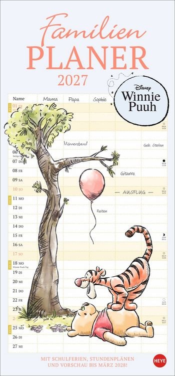 Produktbild: Winnie Puuh Familienplaner 2027