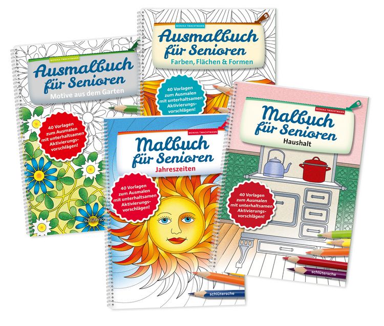 Produktbild: Ausmalbuch f&uuml;r Senioren Bd. 1-4 im SET