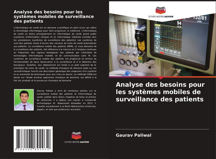 Produktbild: Analyse des besoins pour les syst&egrave;mes mobiles de surveillance des patients