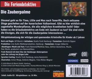 Produktbild: Die Feriendetektive: Die Zauberpalme (Audio-CD)