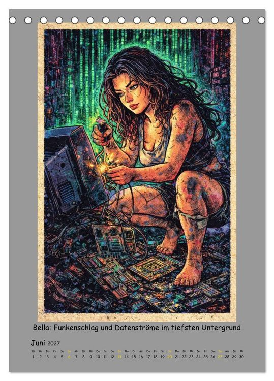 Produktbild: Neon Rust, Fragmente einer dystopischen Welt (Tischkalender 2027 DIN A5 hoch), CALVENDO Monatskalender