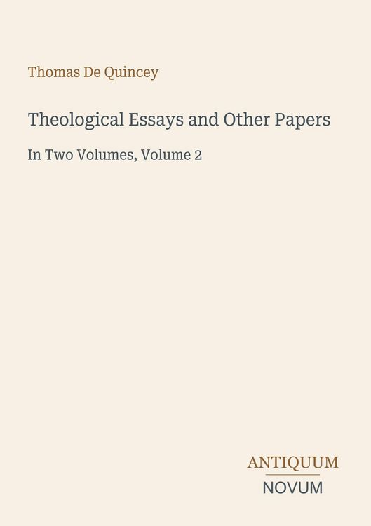 Produktbild: Theological Essays and Other Papers