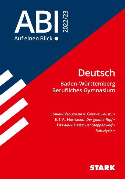 Produktbild: STARK Abi - auf einen Blick! Deutsch Baden-W&uuml;rttemberg 2023 Berufliches Gymnasium