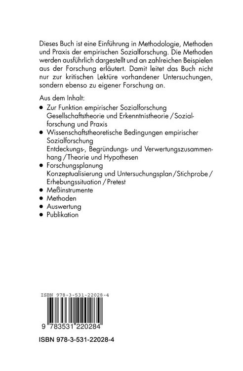 Produktbild: Methoden empirischer Sozialforschung