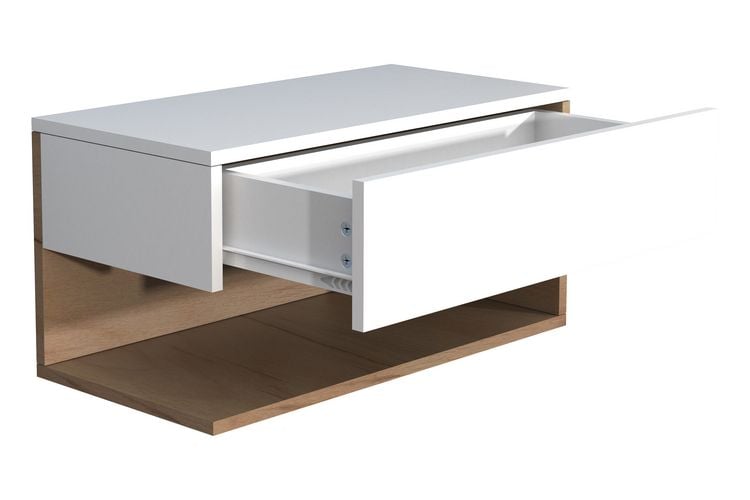 Produktbild: Wandschublade Wand H&auml;nge Nachttisch Usal XL 60cm