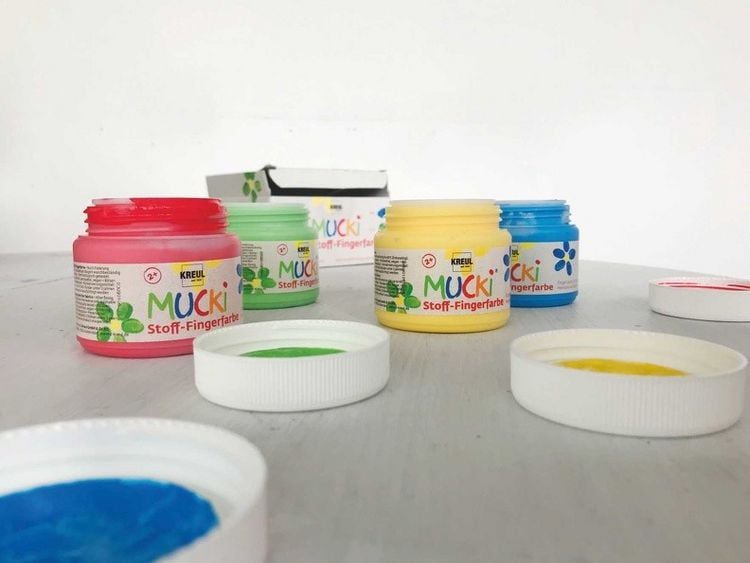 Produktbild: KREUL MUCKI Stoff-Fingerfarbe 4er Set 150 ml