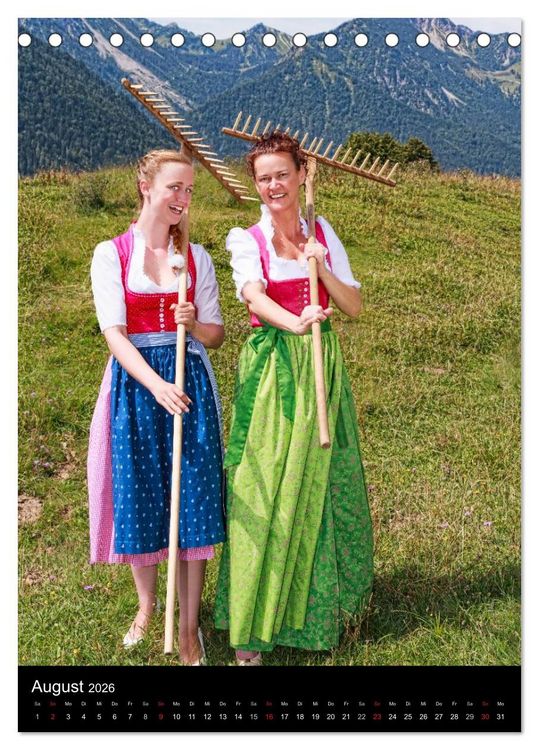 Produktbild: Dirndl und Tradition (Tischkalender 2026 DIN A5 hoch), CALVENDO Monatskalender