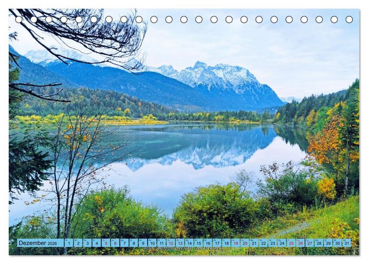 Produktbild: Rund um Mittenwald (Tischkalender 2026 DIN A5 quer), CALVENDO Monatskalender