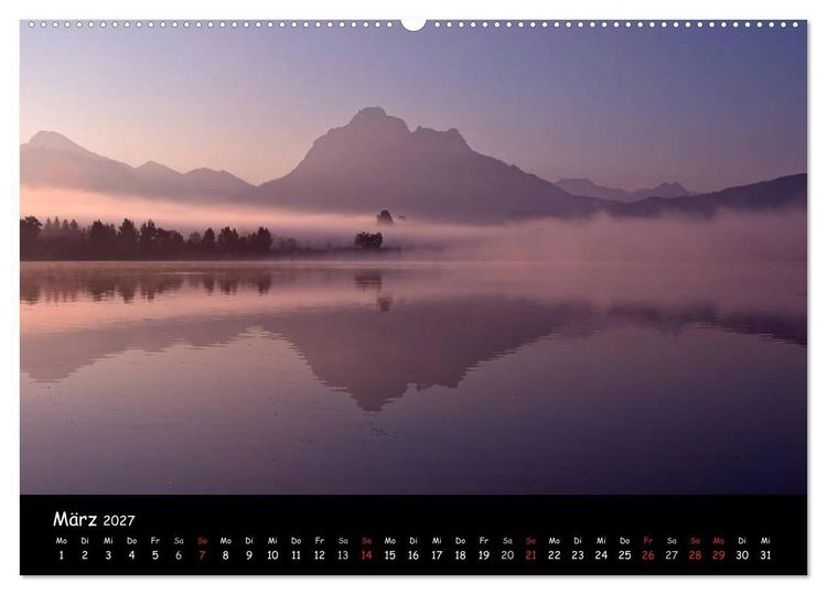 Produktbild: DIE ALPEN - Schroffe Gipfel und stille Seen (Wandkalender 2027 DIN A2 quer), CALVENDO Monatskalender
