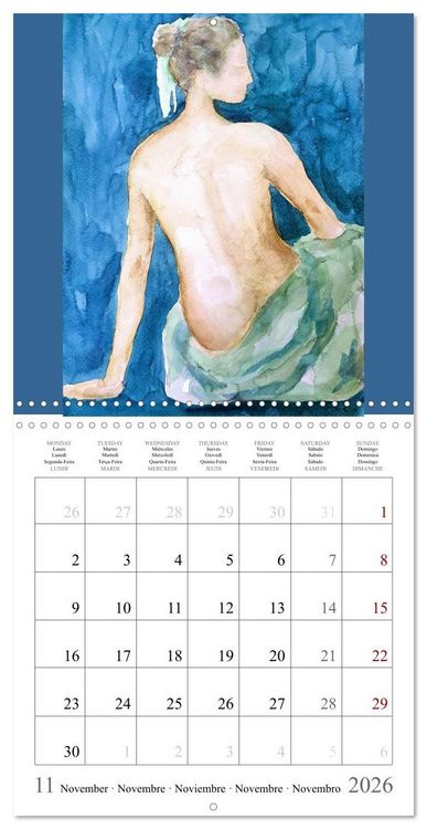Produktbild: Colourful nude painting (Wall Calendar 2026 12 &times; 12 Inch) CALVENDO 12 Month Wall Calendar