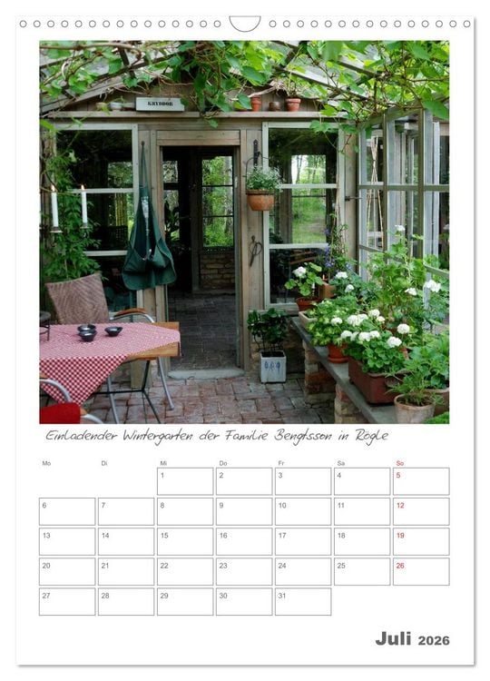 Produktbild: G&auml;rten in Schweden (Wandkalender 2026 DIN A3 hoch), CALVENDO Monatskalender
