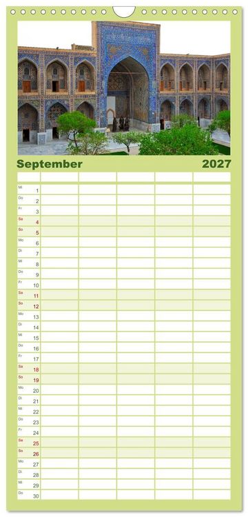 Produktbild: Familienplaner 2027 - Usbekistan, Perlen der Seidenstra&szlig;e mit 5 Spalten (Wandkalender, 21 x 45 cm) CALVENDO
