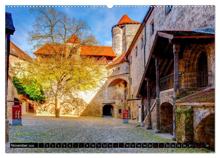 Produktbild: Burghausen - Mittelalter an der Salzach (hochwertiger Premium Wandkalender 2026 DIN A2 quer), Kunstdruck in Hochglanz