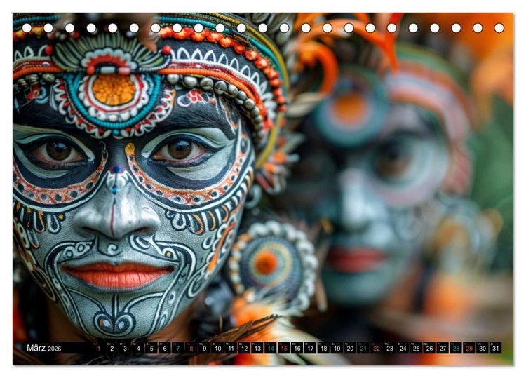 Produktbild: Faszination Bodypainting (Tischkalender 2026 DIN A5 quer), CALVENDO Monatskalender