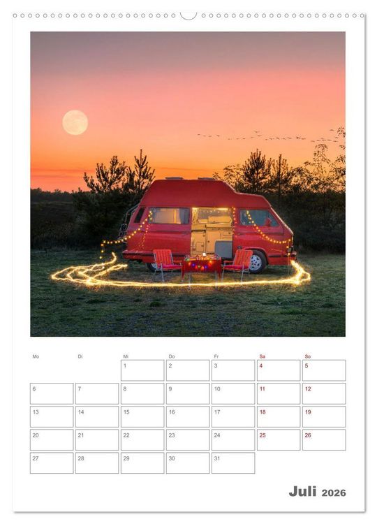 Produktbild: Camper Tr&auml;ume Urlaub auf vier R&auml;dern (hochwertiger Premium Wandkalender 2026 DIN A2 hoch), Kunstdruck in Hochglanz