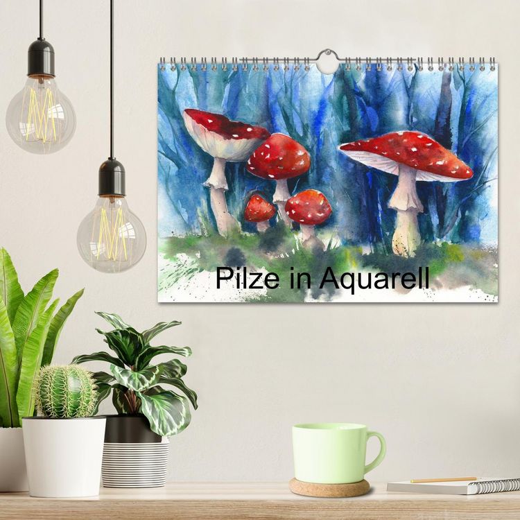 Produktbild: Pilze in Aquarell (Wandkalender 2026 DIN A4 quer), CALVENDO Monatskalender
