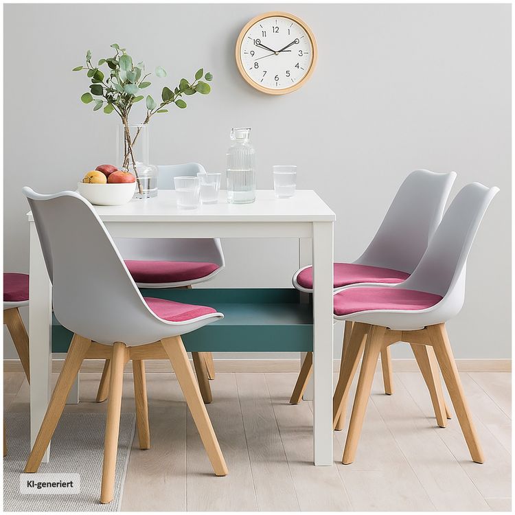 Produktbild: HTI-Living HTI-Living 4er Set Design-St&uuml;hle mit Sitzpolster Esszimmerst&uuml;hle im skandinavischen Stil