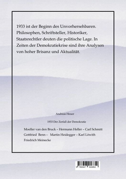Produktbild: 1933 Der Zerfall der Demokratie
