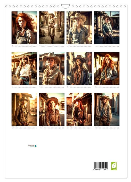 Produktbild: Starke Cowgirls (Wandkalender 2026 DIN A3 hoch), CALVENDO Monatskalender