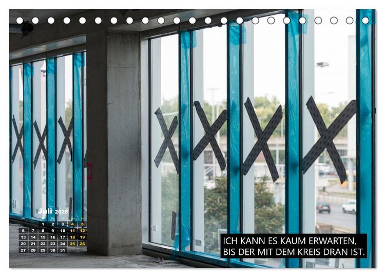 Produktbild: Humor in der Bauindustrie (Tischkalender 2026 DIN A5 quer), CALVENDO Monatskalender