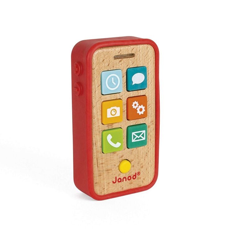 Produktbild: Holz-Smartphone mit Sound & Silikonh&uuml;lle &ndash; Rollenspiel ab 18 Monaten
