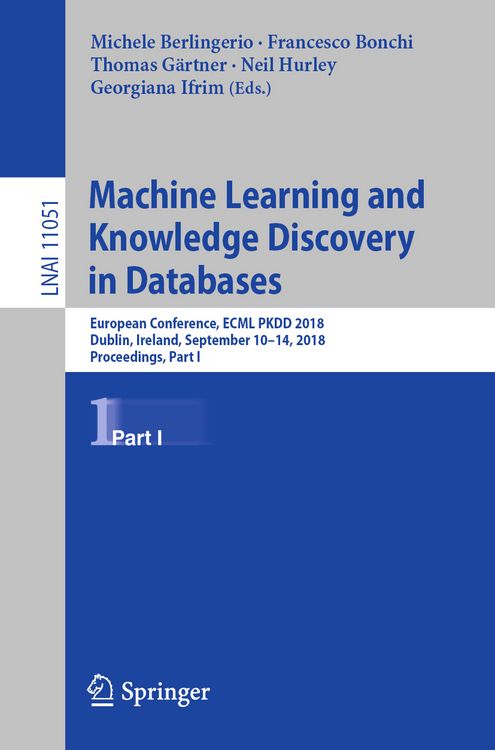 Produktbild: Machine Learning and Knowledge Discovery in Databases